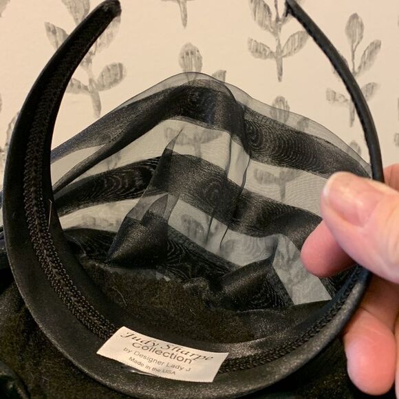Judy Sharpe Collection Fascinator, derby hat headpiece.  Made in USA main image 5